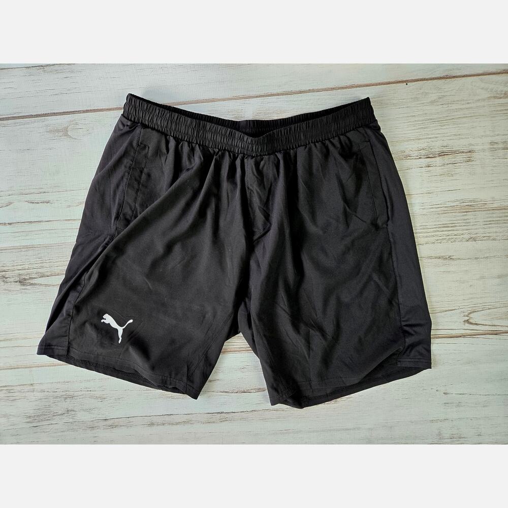 Puma Black Running shorts with built in layer sz XXL